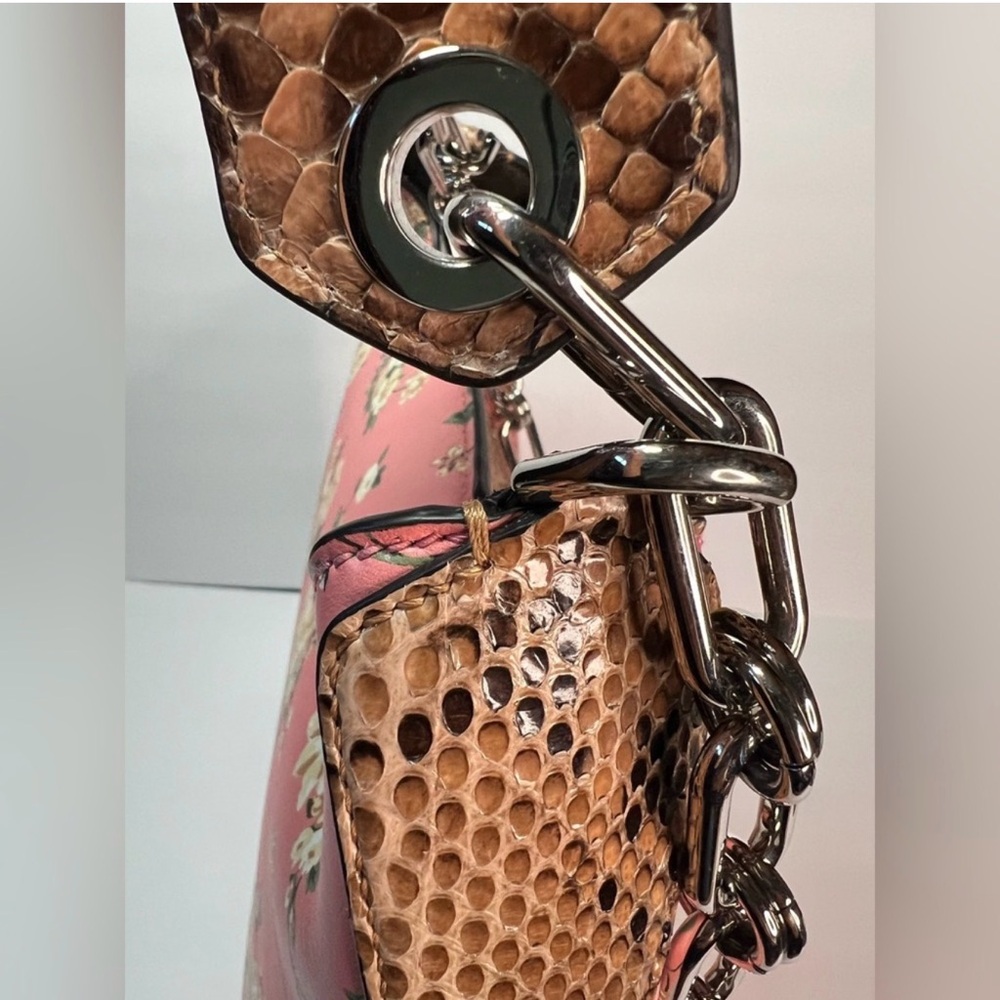 Michael Kors Collection Bancroft Woman’s Shoulder Bag with Snake-Texture Accents - Picture 10 of 13